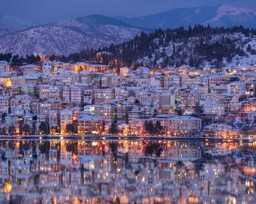 city, winter, water, nature, greece, landscape